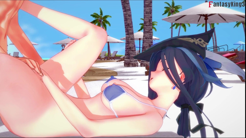 Fantasy king: Clorinde Ahegao biquíni sexo - Genshin Impact