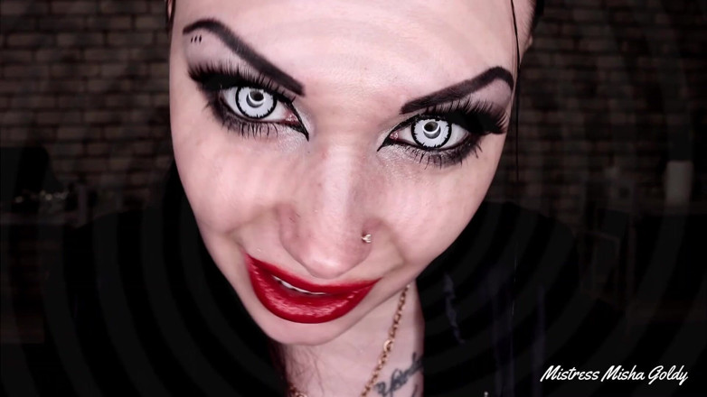 Goddess Misha Goldy: Dej své sperma a duši mým démonickým červeným rtům