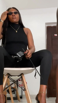 Domina Havi Inspects the Slave as He Sluts Himself Out