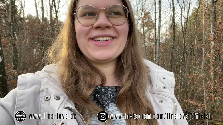 LinaLove_: German Teen 18yo First Blowjob Outdoor