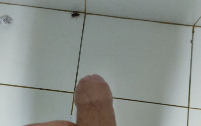 DaddyDoted: Masturbación rápida en el baño con cucarachas