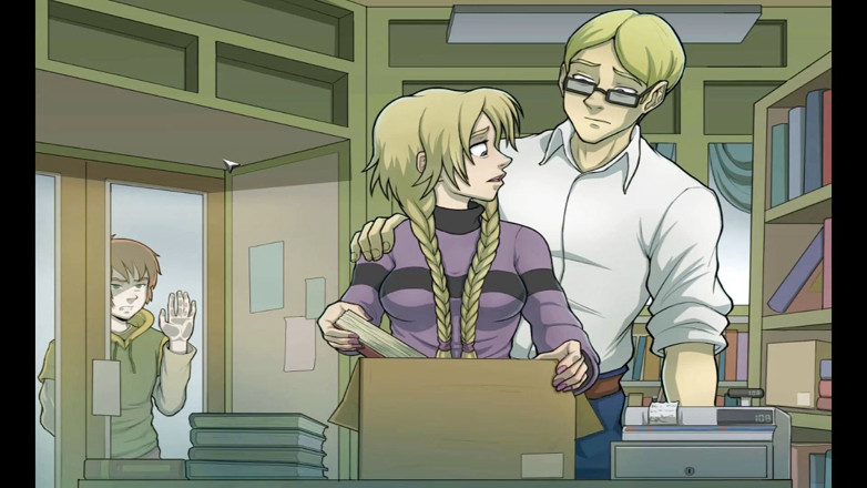 Hentai World: Hexenjägerin, süße blondine mit dickem arsch im buchladen und ihr...
