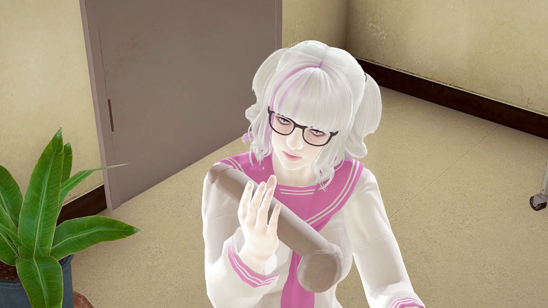 Waifu club 3D: Studentessa si masturba insegnante di cazzo in biblioteca