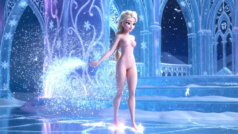 My night collection: Bedövning naken Elsa graciös och elegant sensuell poserar i hennes...