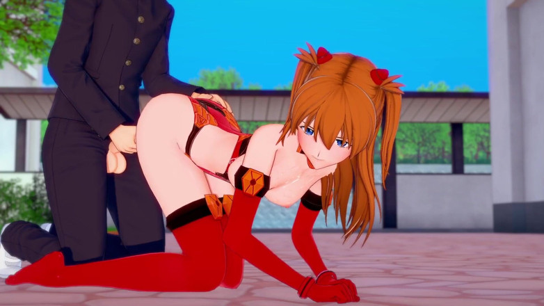 Wraith ward: Asuka doggy style: Neon Genesis Evangelion hentai parodie