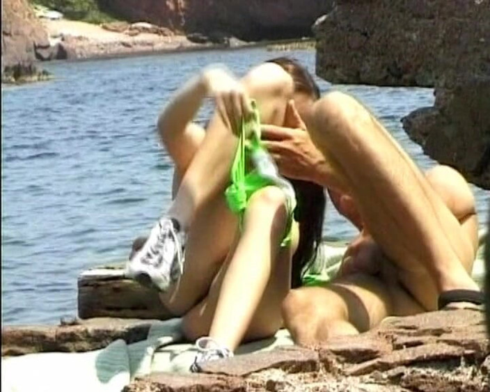 Deutsche Madchen: Beautiful German Babe Adores Eating Cum on a Beach