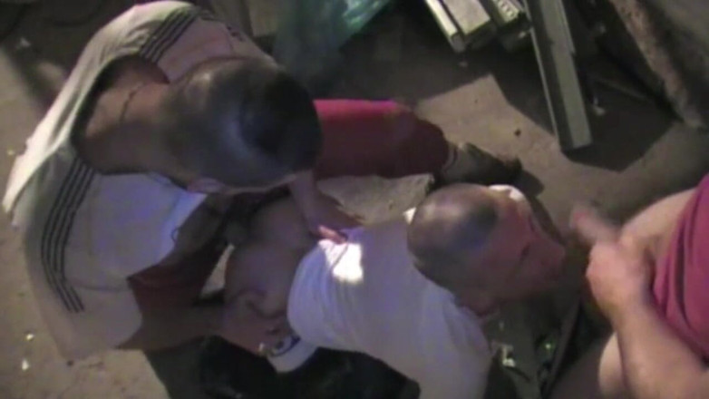 Gaybareback: French twink slut fucked by 2 scally boys