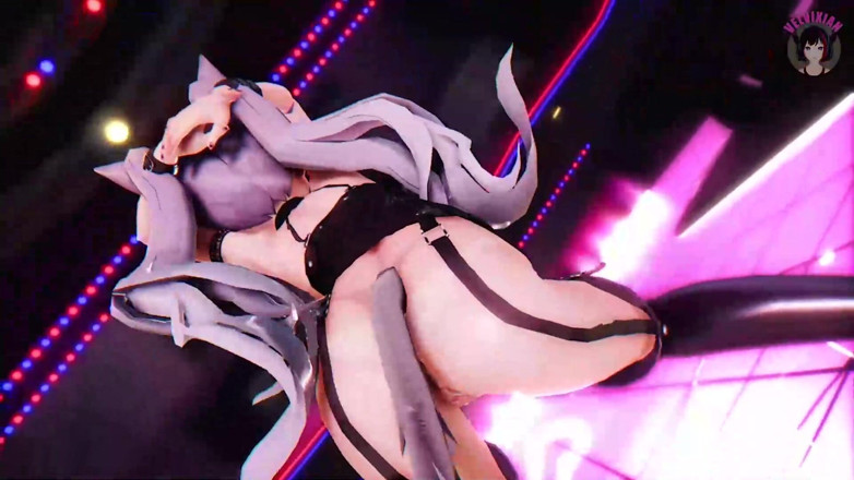 Velvixian: Genshin Impact. Tarian kostum gadis seksi dengan kostum cat