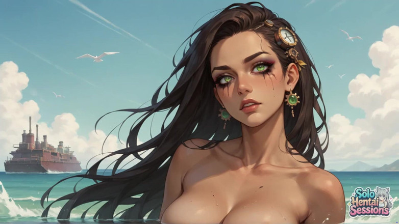 Solo Hentai Sessions: Solo Steampunk Sip Ocean Horizon Bohyně