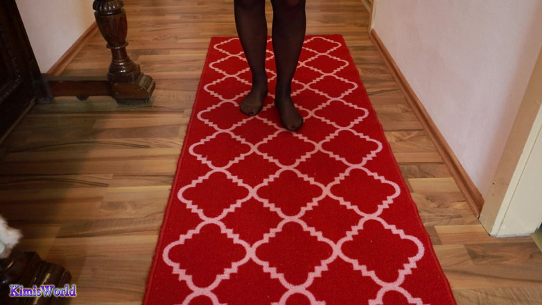 KimisWorld: Asmr nylon lopen op tapijt - pure netkousen voeten en zachte...