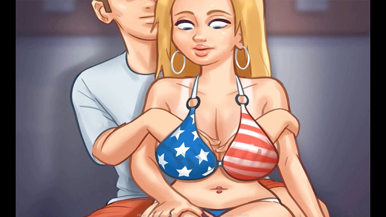 Hentai World: La saga di summertime - massaggia le tette sulla spiaggia della...