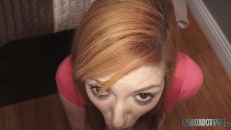 BadStepFamilyPov: Lauren Phillips 1, redhead hairy pussy young skank rides her stepdaddy's...