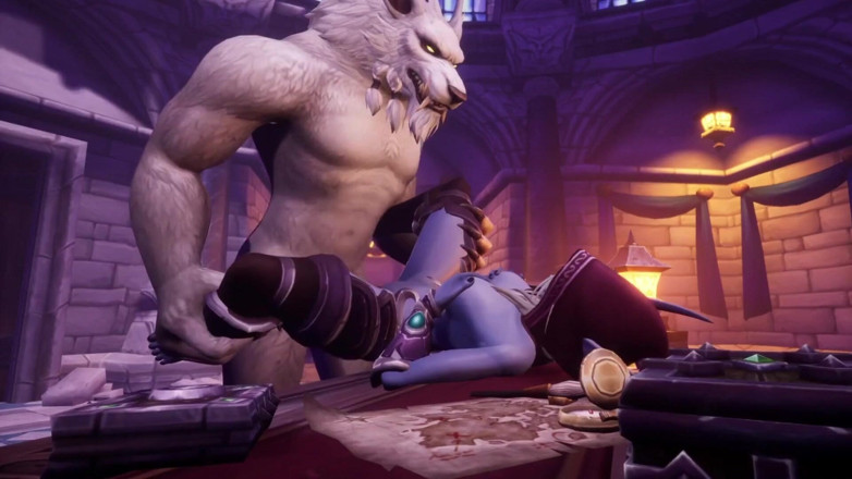 Wraith ward: Wilkołak pieprzy Nocnego Elfa na stole