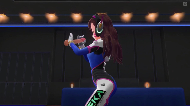 H3DC: 3D Hentai D.va runkar av din kuk i Takvåningen