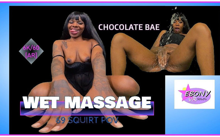 Ebony VR solos virtual reality adult films: Mokrá masáž - ebenové stříkání POV - 69 a reverzní cowgirl