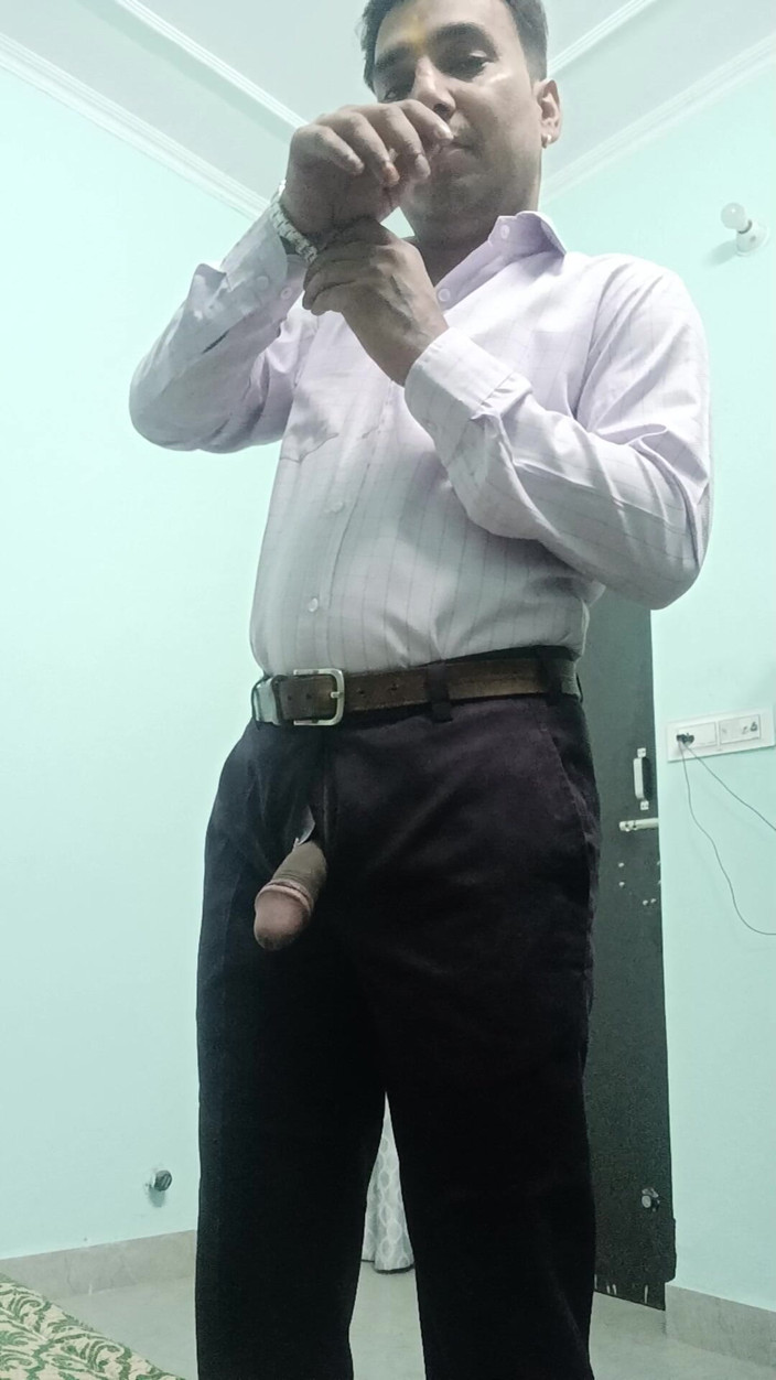 Rajasthani-old-lover: Indischer desi-mann genießt masturbation 