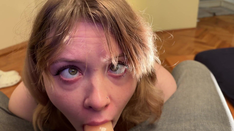 Spacenintenda: Ahegao pompino POV in 4K - inginocchiato, chiacchiere, incrocia gli occhi parte 2