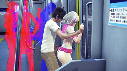 Waifu club 3D: Studentka zerżnięta w dupę w samochodzie metra