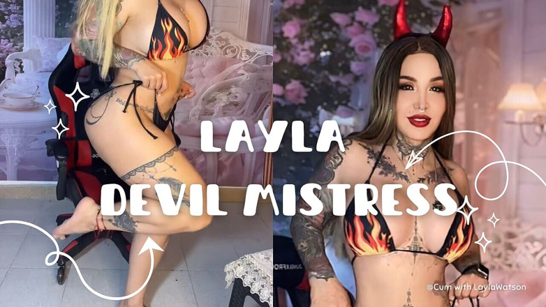 laylawatson: Дивіться, як мастурбує господиня диявола