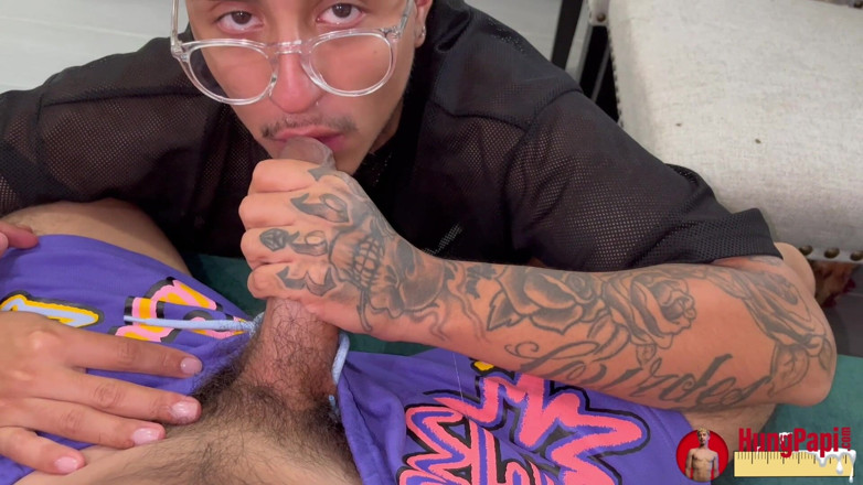 Hung Papi: Hung Papi Big Dick pieprzy Nerdy Latino Oklep głębokie gardło