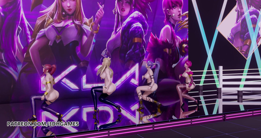 3D-Hentai Games: Rosa negra - como te gusta ese baile desnudo, Ahri, Akali,...