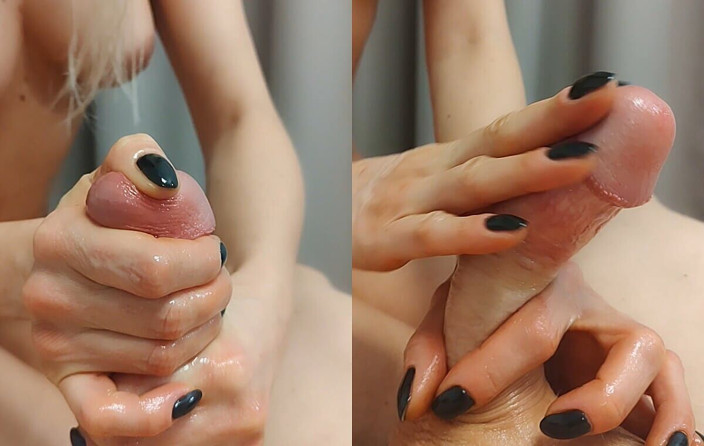 Lady_Blonde_in_Love: Joi Cara Merosakkan Orgasme Semasa Handjob. Dia tidak dapat memancut...