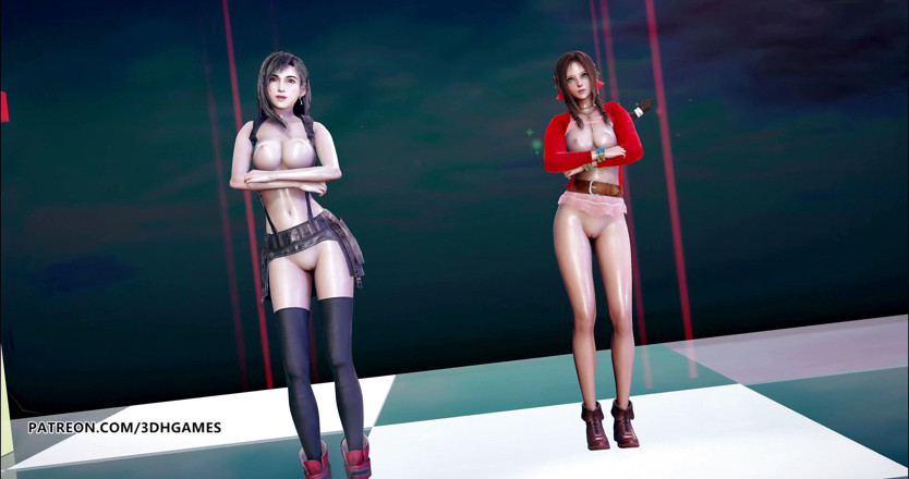 3D-Hentai Games: Berry good - mellow, Tifa Lockhart Aerith, nackter tanz, final fantasy 7...