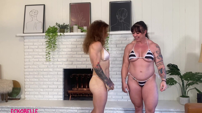 Ecko Belle: Duas meninas em forma levantam uma à outra