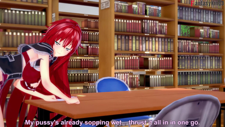 Fantasy king: Rias Gremory Sex v knihovně - Série Dxd Ntr Madness
