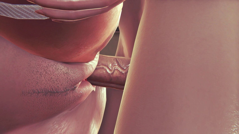 Joas22222: 3D Hentai Blonde bierze szorstki anal misjonarz - POV Biurko jebanie...