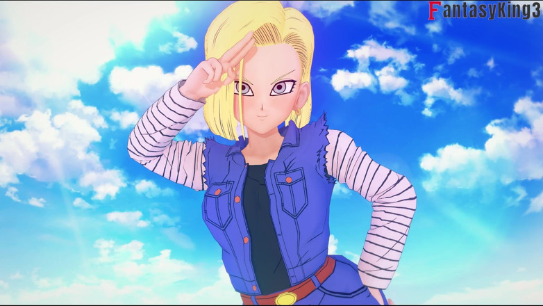 Fantasy king: Bulma і goku трахаються, поки android 18 дивиться - dragon ball zex series