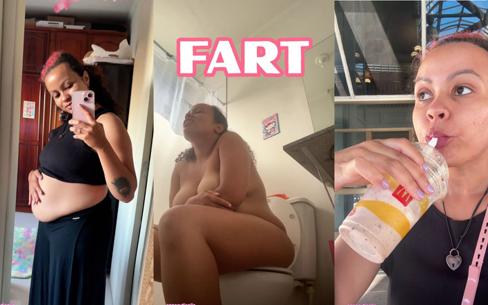 Cutiepiie Chubby: Ballonnements et péter après l’explosion de pets énormes dans les toilettes...