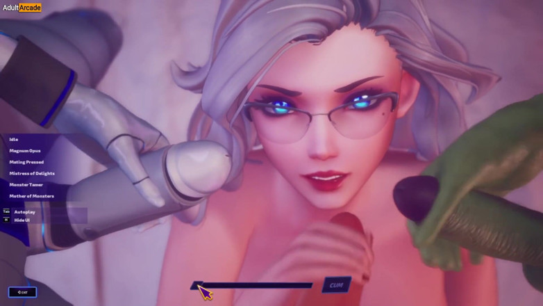 LewdArcade: 쩌는 쩌는 후장 백합 섹스 장면 모음집 포르노 게임 플레이