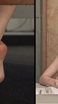 Aventuras de ticklish de Leya, cosquillas de pies, cosquillas en la parte superior del cuerpo y lamiendo pies