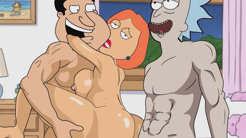 Hot anime xxx: Loisova trojka s klukem z Řídi a Rickem a Mortym, rodinným...