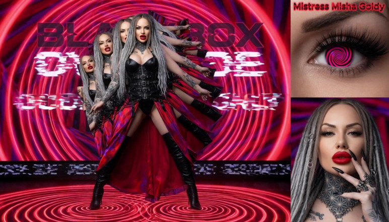 Goddess Misha Goldy: Blackbox Cock: Spart de la distanță și deținut de mine.