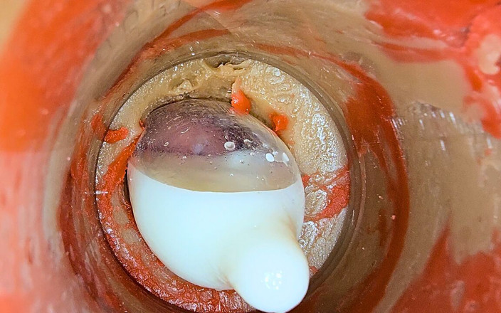 Creme sperm: La Caméra 4K Dans La Chatte Profonde Filme Une Énorme Éjaculation Avec Un...