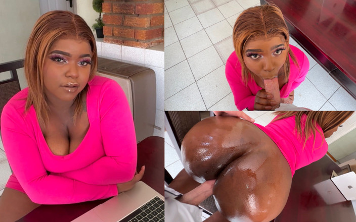 BootyClapper187: Secretaria negra sumisa es follada y preñada por su jefe...