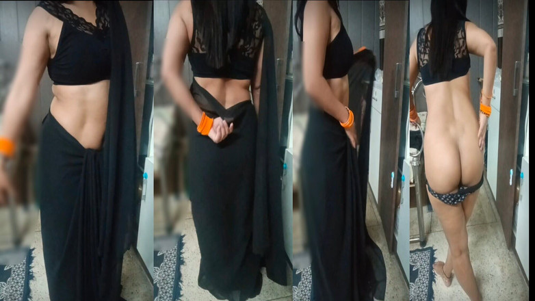 NaughtyWings: Chica india caliente en sari hace strip dance lento - provocación...