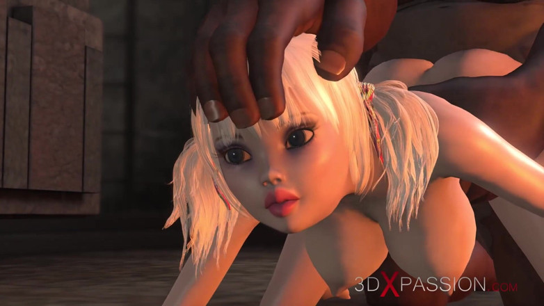 3dxpassion: Man-bull fucks a teen hard in the battle arena