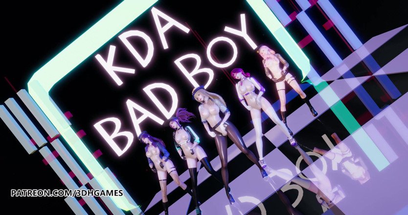 3D-Hentai Games: Red Velvet - голый танец плохого паренька, Ахри, Акали, Кайса, Эвелин, Seraphine KDA, 3D эротический танец