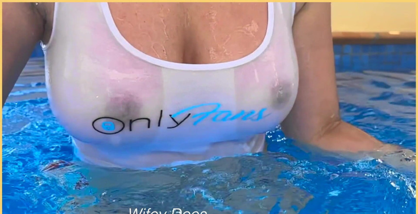 Wifey Does: Camisa mojada en la piscina. Increíble video de camisa mojada