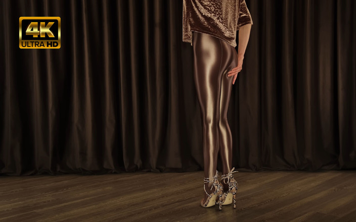 Shiny teens: 822 Shiny Brown Leohex 팬티 스타킹