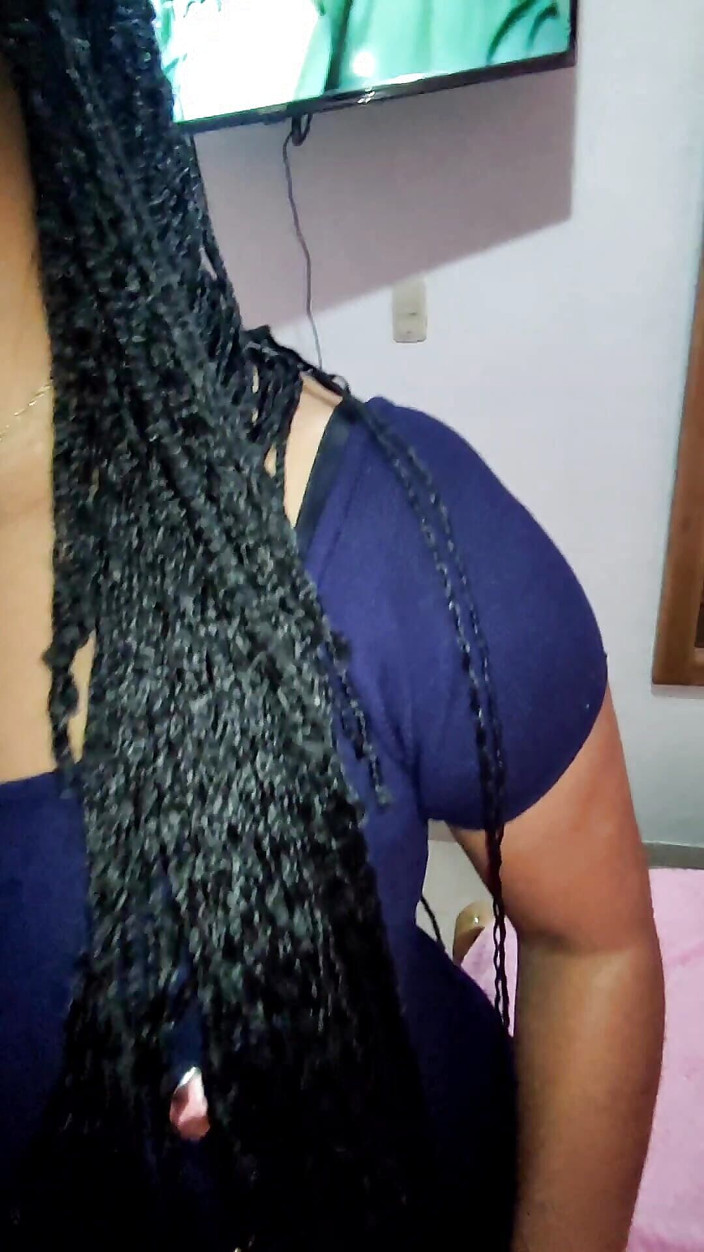 Crisanto999: Black Slut Latina MILF Deepthroats Giving Oral to Beginner Guy