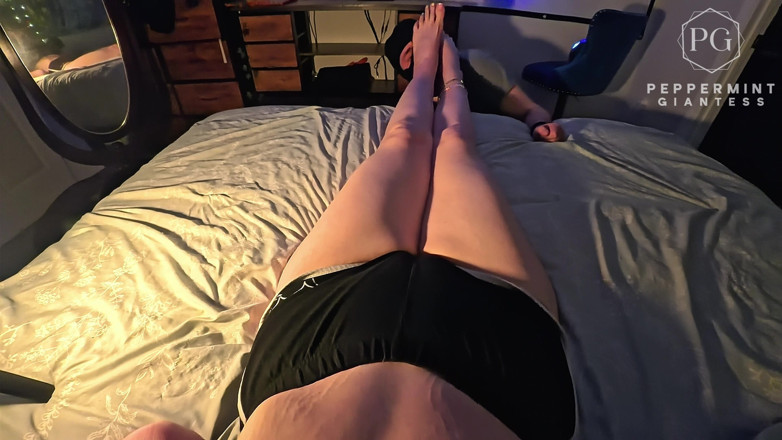 Peppermint Giantess: 49-inch Long Legs POV: Pathetic Footboy Worships My Giant Size 16...