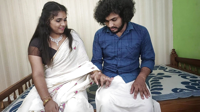 Vaigavarun45: Vaishnavy und sharun raj, erste nacht romantik, Kerala kleid heiße...