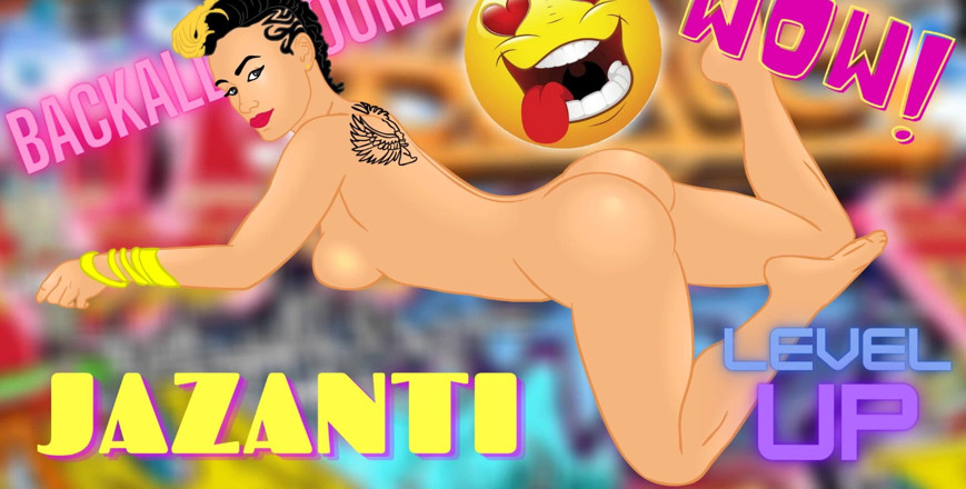 Back Alley Toonz: セクシーなラティーナJazantiは、裏路地のアニメ漫画のために彼女のTattsと彼女の大きなお尻を示しています