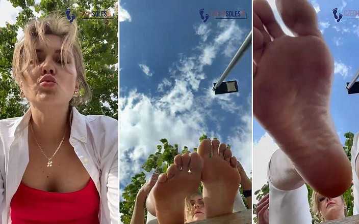 Czech Soles - foot fetish content: अपनी देवी के लिए पैर आराम देखने का बिंदु