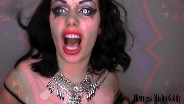 Goddess Misha Goldy: Magiczna szminka trance od Voodoo, aby zdobyć nasienie dla jej...