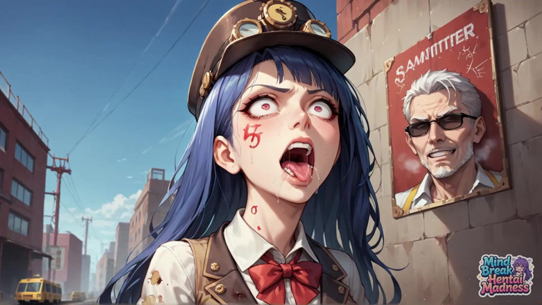 Mind Break Hentai Madness: Окуляри з серцем Gasm Steam Punk City кричать